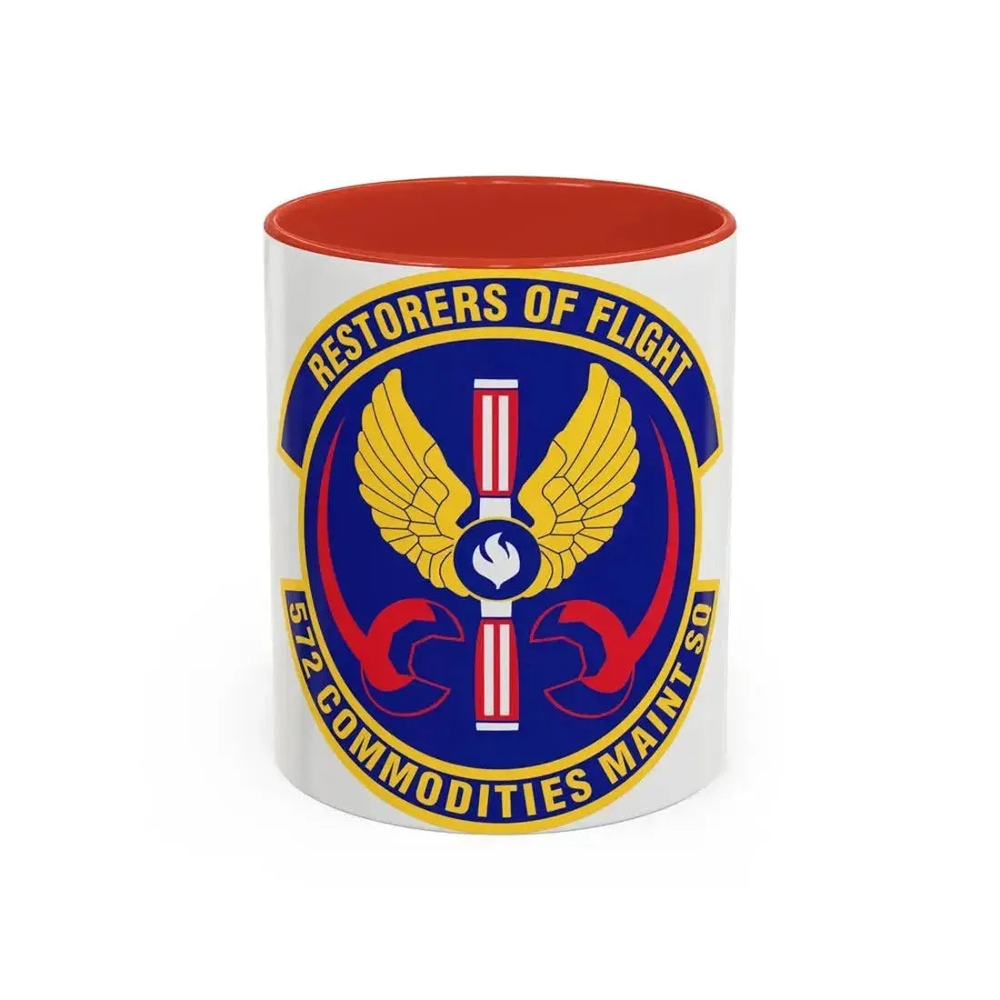 572d Commodities Maintenance Squadron (U.S. Air Force) Accent Coffee Mug 11oz Red - Go Mug Yourself