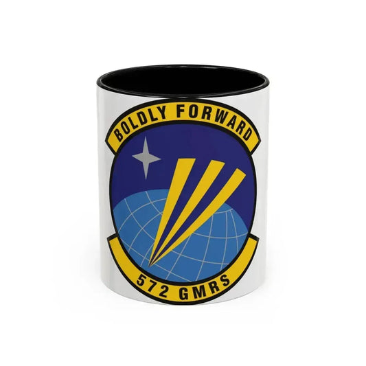 572d Global Mobility Readiness Squadron (U.S. Air Force) Accent Coffee Mug 11oz Black - Go Mug Yourself