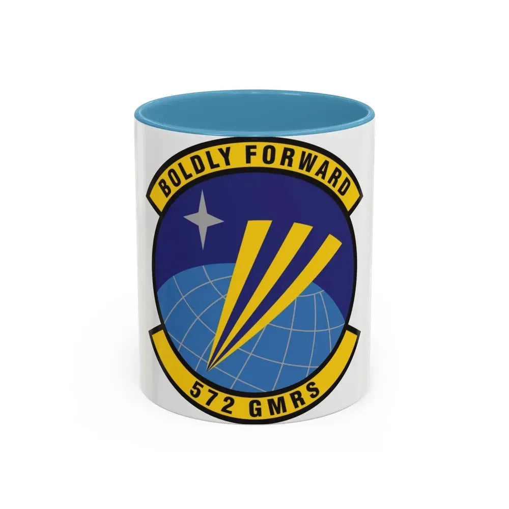 572d Global Mobility Readiness Squadron (U.S. Air Force) Accent Coffee Mug 11oz Light Blue - Go Mug Yourself