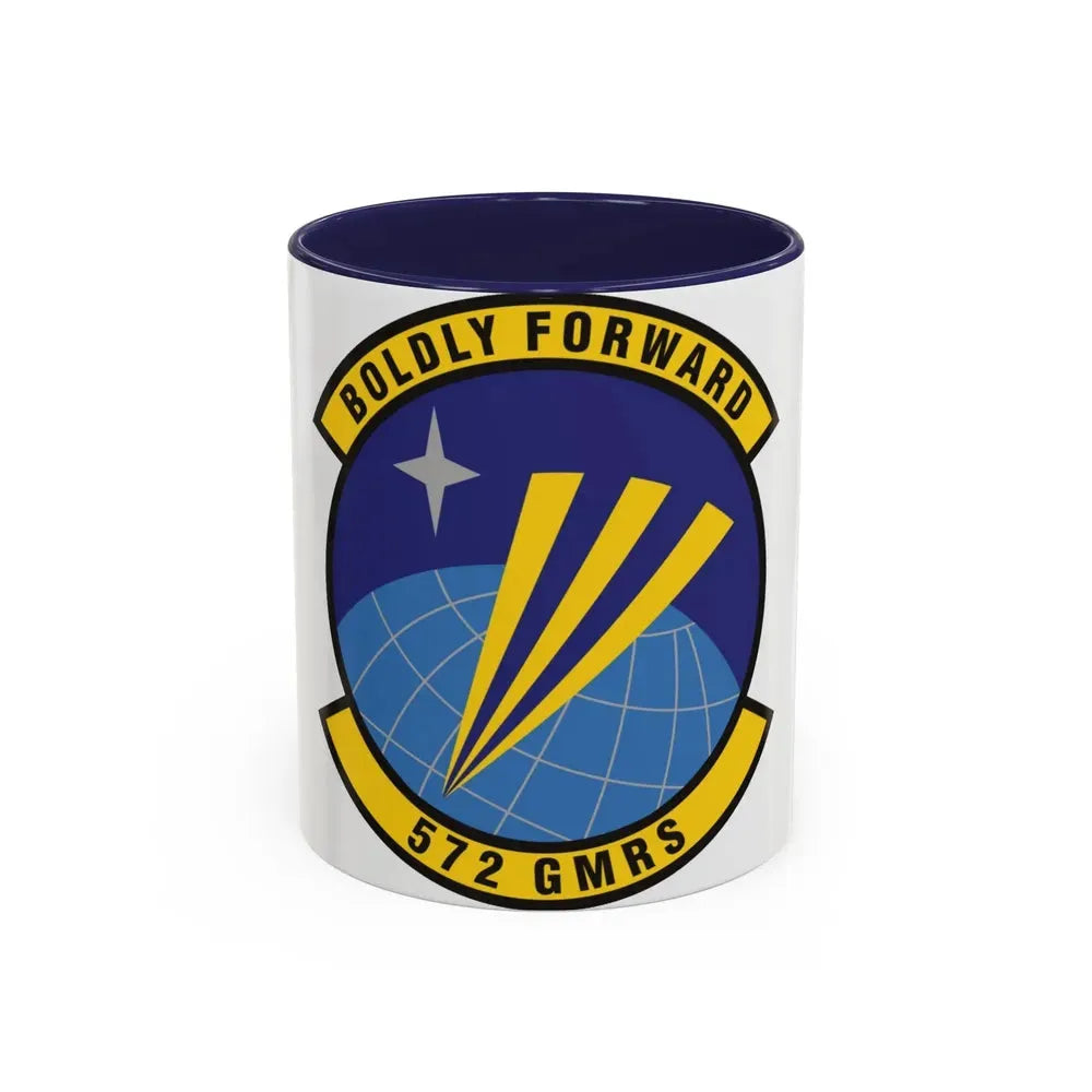 572d Global Mobility Readiness Squadron (U.S. Air Force) Accent Coffee Mug 11oz Navy - Go Mug Yourself