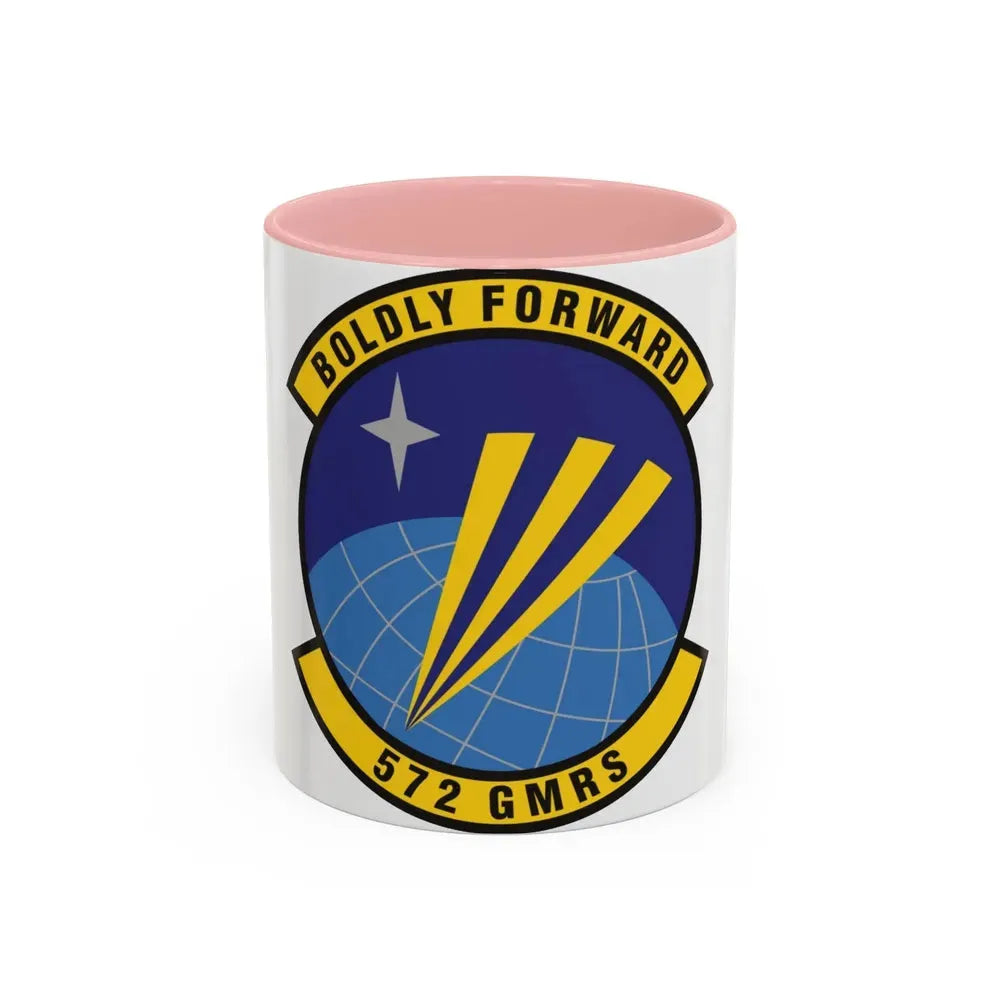 572d Global Mobility Readiness Squadron (U.S. Air Force) Accent Coffee Mug 11oz Pink - Go Mug Yourself