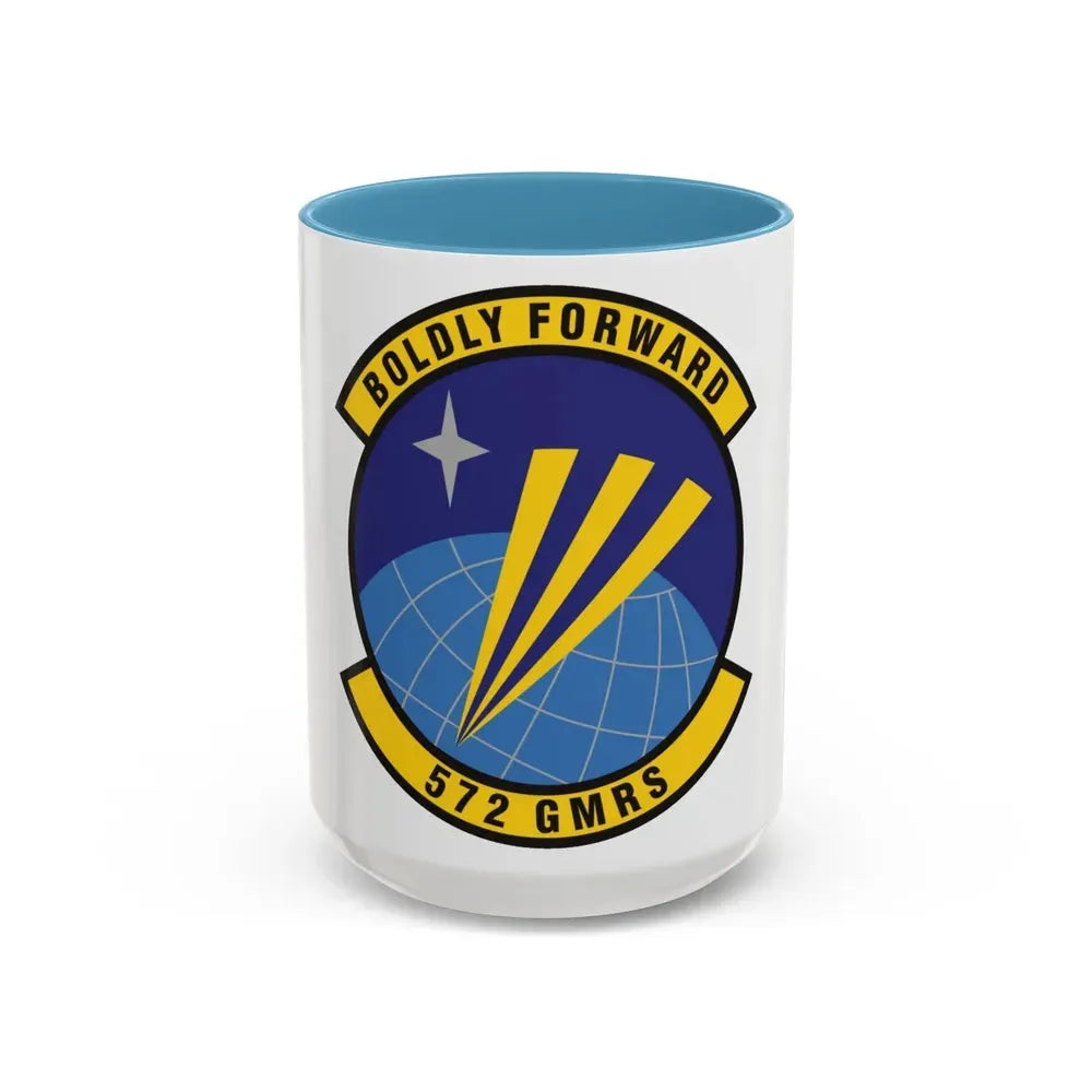 572d Global Mobility Readiness Squadron (U.S. Air Force) Accent Coffee Mug 15oz Light Blue - Go Mug Yourself