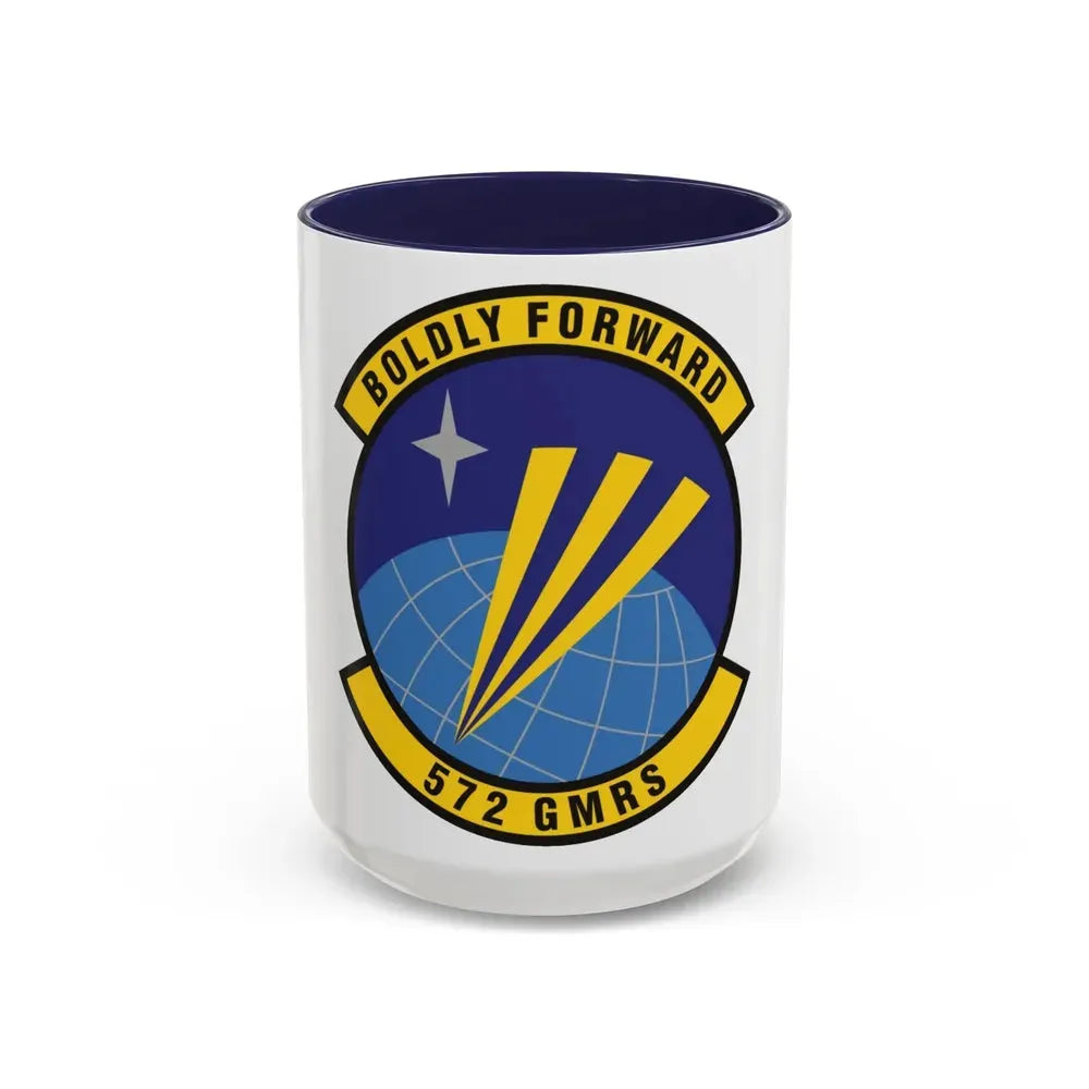 572d Global Mobility Readiness Squadron (U.S. Air Force) Accent Coffee Mug 15oz Navy - Go Mug Yourself