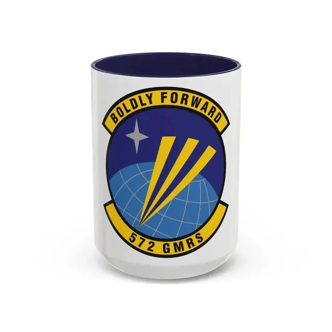 572d Global Mobility Readiness Squadron (U.S. Air Force) Accent Coffee Mug 15oz Navy - Go Mug Yourself