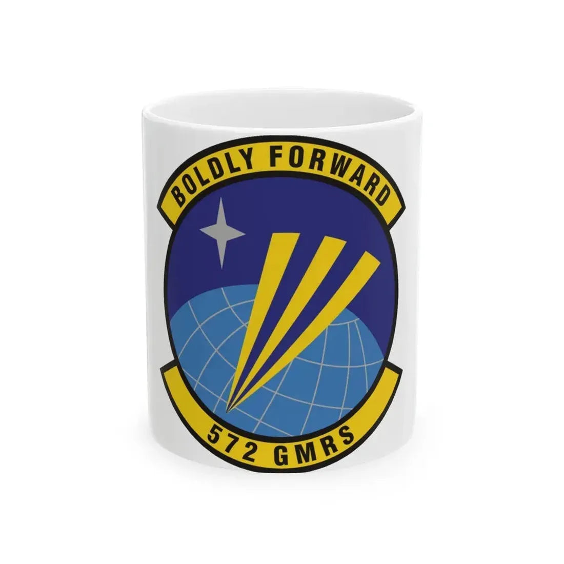 572d Global Mobility Readiness Squadron (U.S. Air Force) White Coffee Mug 11oz - Go Mug Yourself