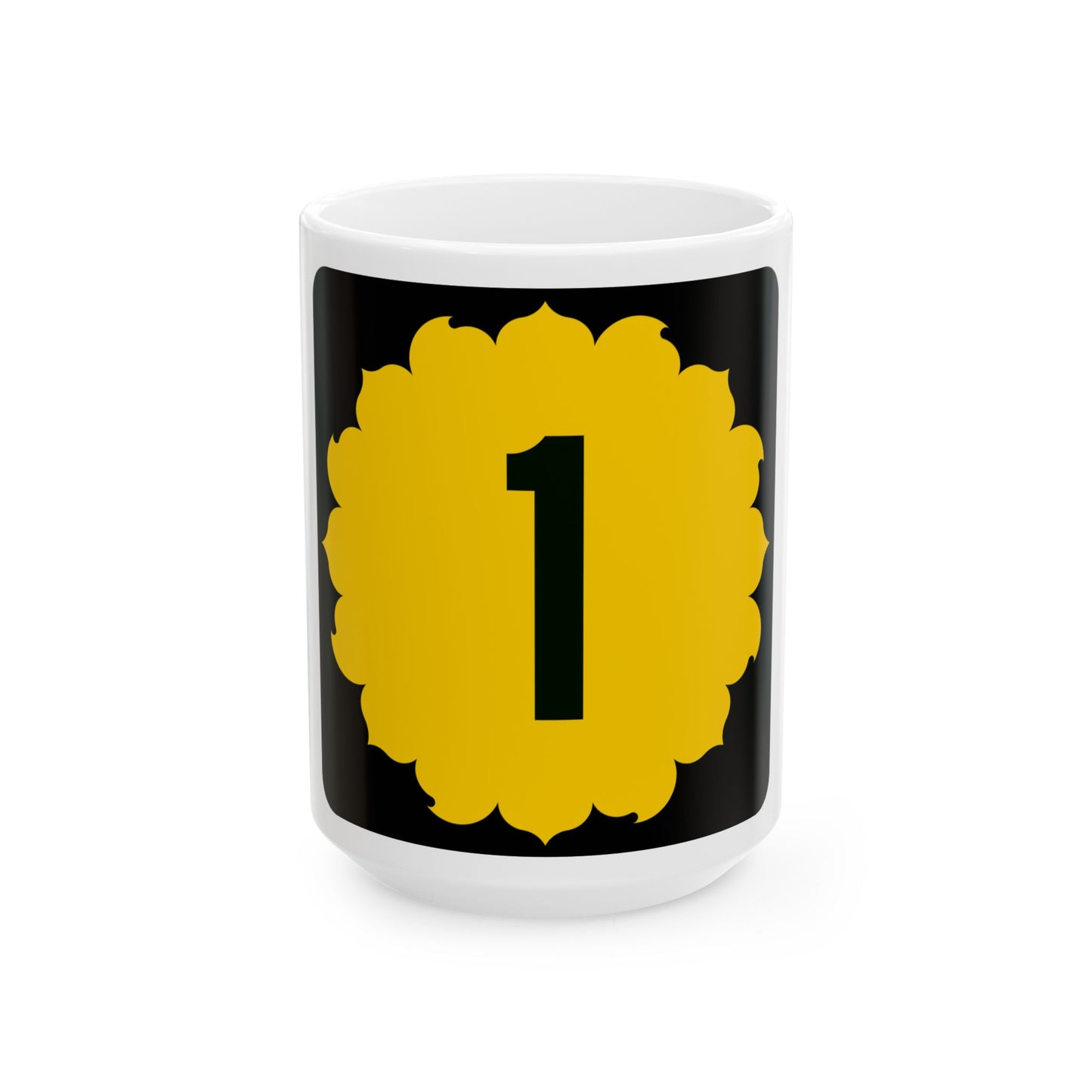 K-1 (Kansas) (Road Sign) White Coffee Mug