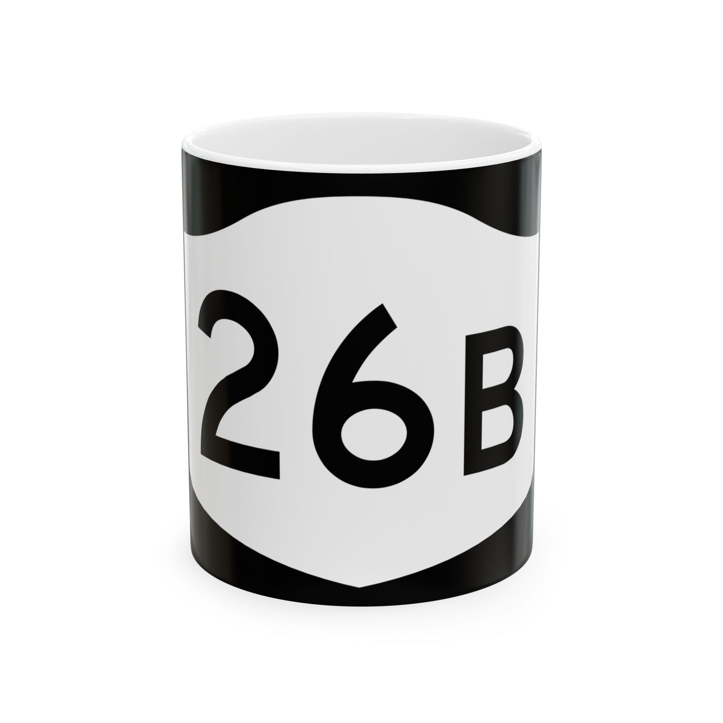 NY-26B (New York) (Road Sign) White Coffee Mug