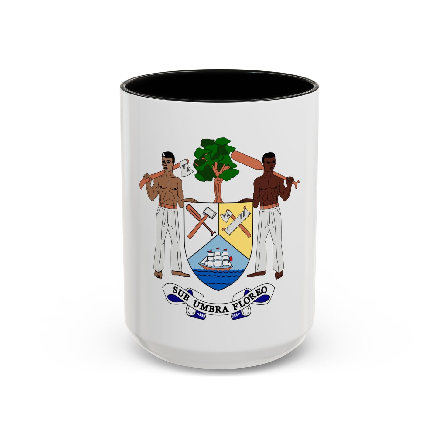 Coat of arms of British Honduras-Belize (1967-1981) - Accent Coffee Mug