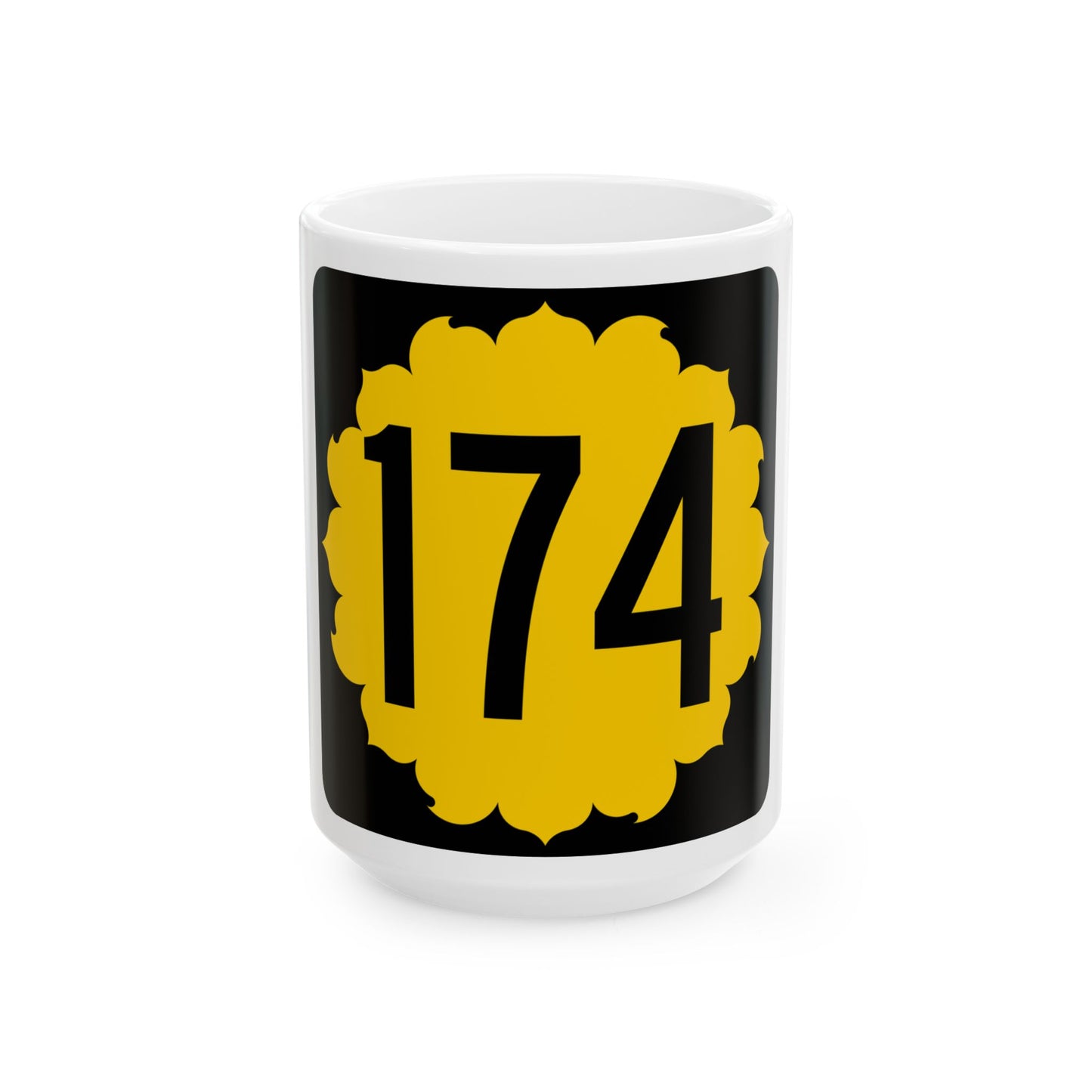 K-174 1968 (Kansas) (Road Sign) White Coffee Mug