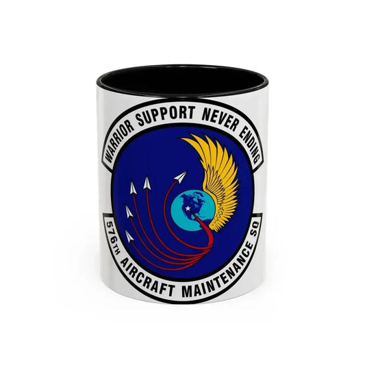 576th Aircraft Maintenance Squadron (U.S. Air Force) Accent Coffee Mug 11oz Black - Go Mug Yourself