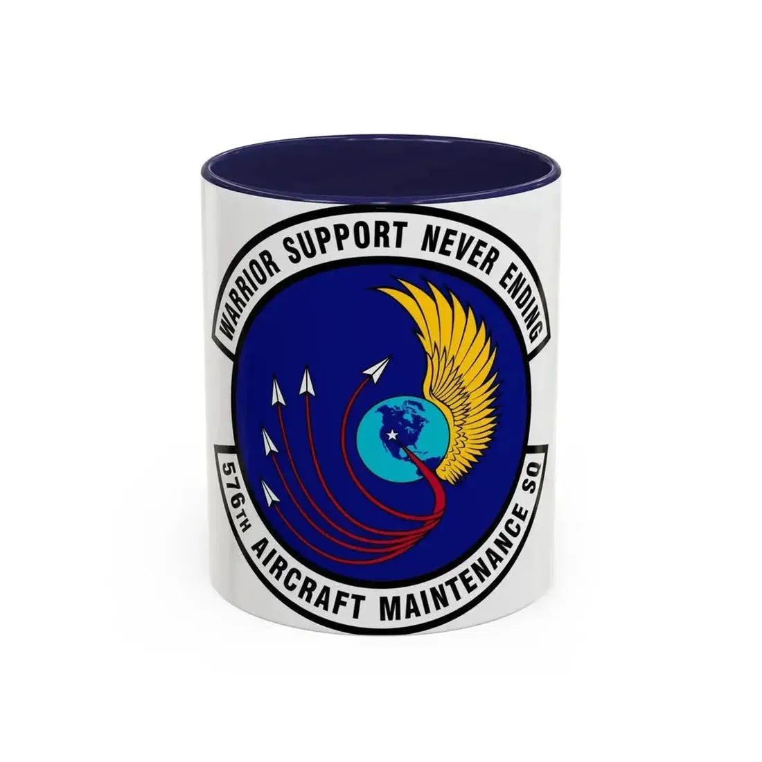 576th Aircraft Maintenance Squadron (U.S. Air Force) Accent Coffee Mug 11oz Navy - Go Mug Yourself