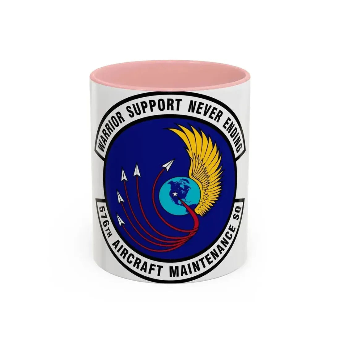 576th Aircraft Maintenance Squadron (U.S. Air Force) Accent Coffee Mug 11oz Pink - Go Mug Yourself
