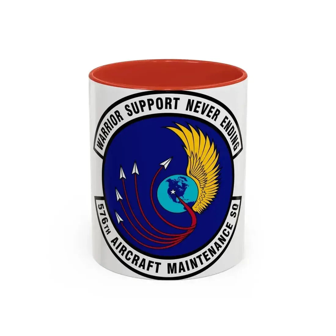 576th Aircraft Maintenance Squadron (U.S. Air Force) Accent Coffee Mug 11oz Red - Go Mug Yourself