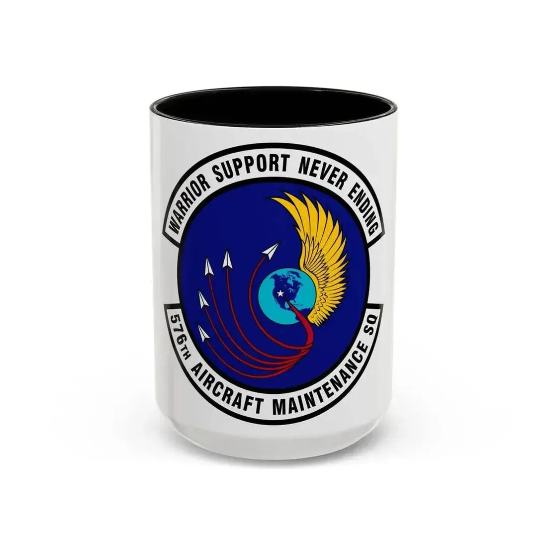576th Aircraft Maintenance Squadron (U.S. Air Force) Accent Coffee Mug 15oz Black - Go Mug Yourself