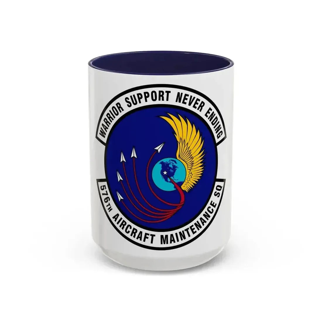 576th Aircraft Maintenance Squadron (U.S. Air Force) Accent Coffee Mug 15oz Navy - Go Mug Yourself