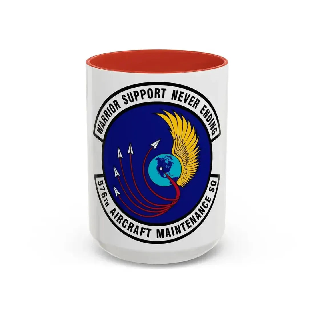 576th Aircraft Maintenance Squadron (U.S. Air Force) Accent Coffee Mug 15oz Red - Go Mug Yourself