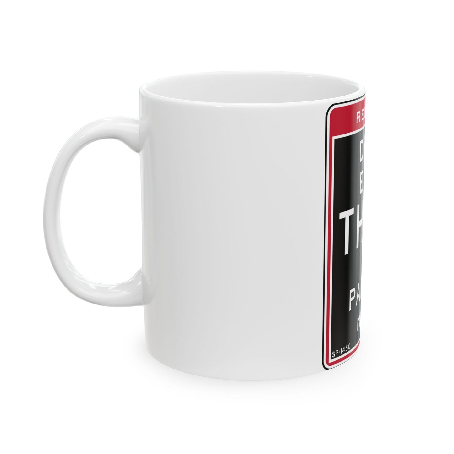 NYCDOT SP-145C (New York) (Road Sign) White Coffee Mug