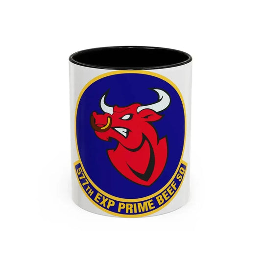 577th Expeditionary Prime Base Emergency Engineer Force Squadron (U.S. Air Force) Accent Coffee Mug 11oz Black - Go Mug Yourself