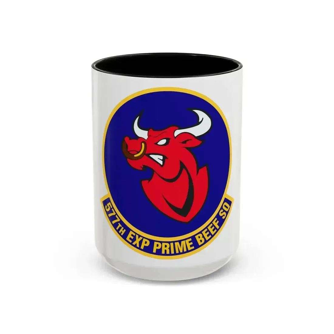 577th Expeditionary Prime Base Emergency Engineer Force Squadron (U.S. Air Force) Accent Coffee Mug 15oz Black - Go Mug Yourself