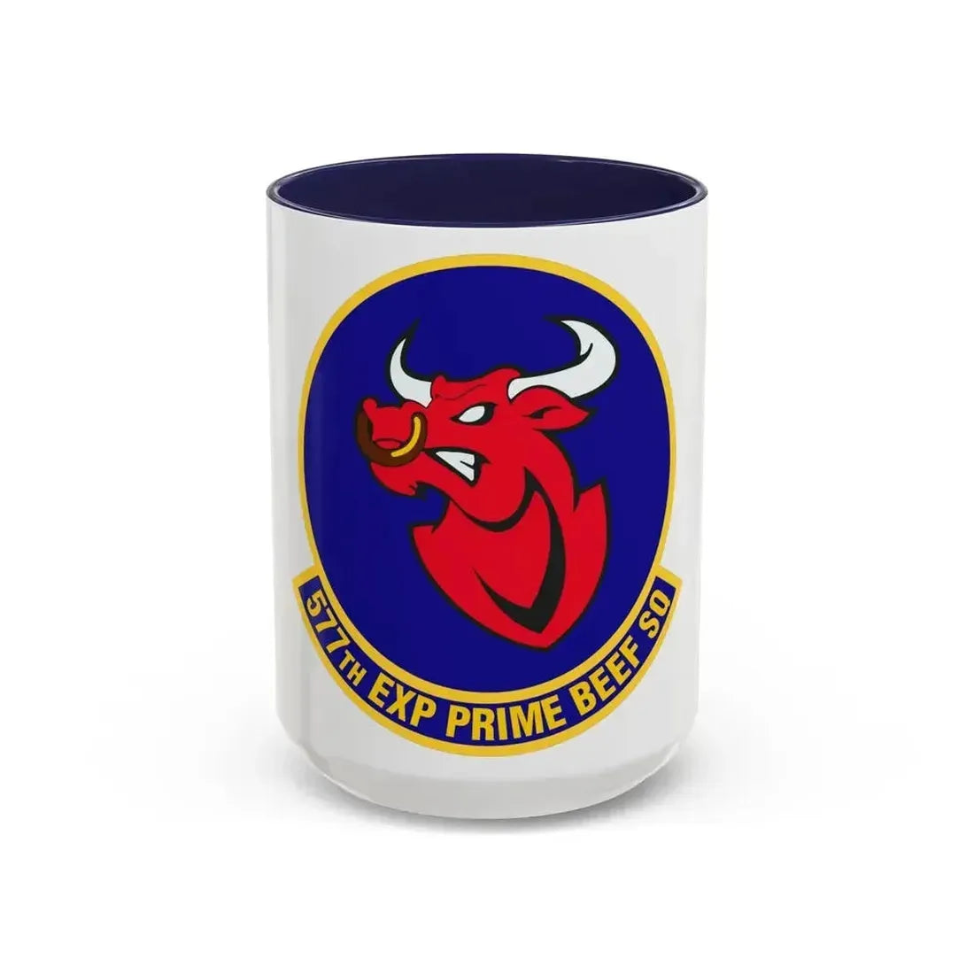 577th Expeditionary Prime Base Emergency Engineer Force Squadron (U.S. Air Force) Accent Coffee Mug 15oz Navy - Go Mug Yourself