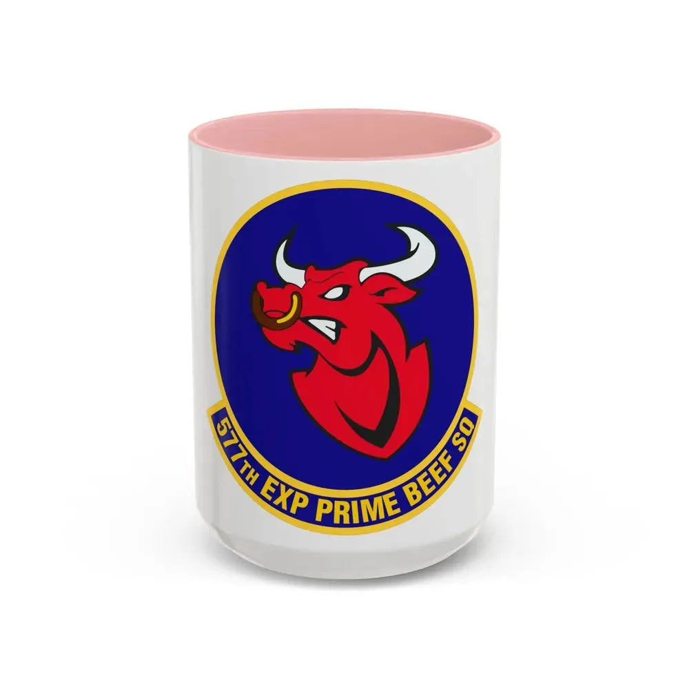 577th Expeditionary Prime Base Emergency Engineer Force Squadron (U.S. Air Force) Accent Coffee Mug 15oz Pink - Go Mug Yourself