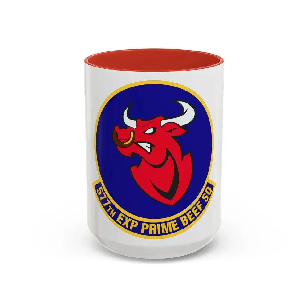 577th Expeditionary Prime Base Emergency Engineer Force Squadron (U.S. Air Force) Accent Coffee Mug 15oz Red - Go Mug Yourself