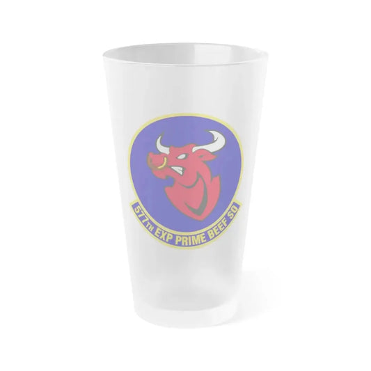 577th Expeditionary Prime Base Emergency Engineer Force Squadron (U.S. Air Force) Frosted Pint Glass 16oz Default Title - Go Mug Yourself