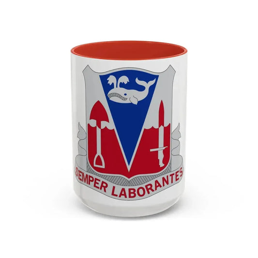 579 Engineer Battalion (U.S. Army) Accent Coffee Mug 15oz Pink - Go Mug Yourself