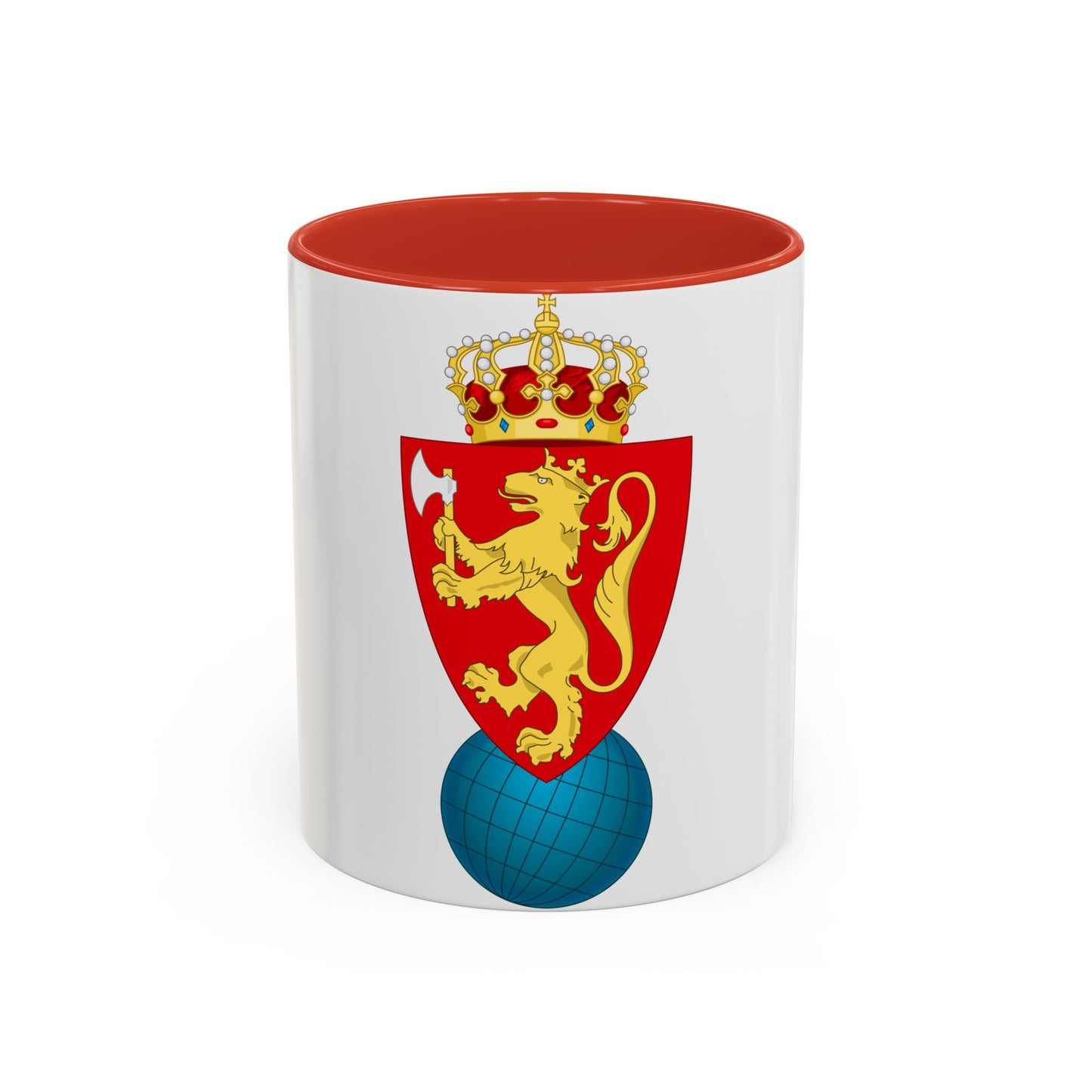 Coat of arms of the Geographical Survey of Norway - Accent Coffee Mug