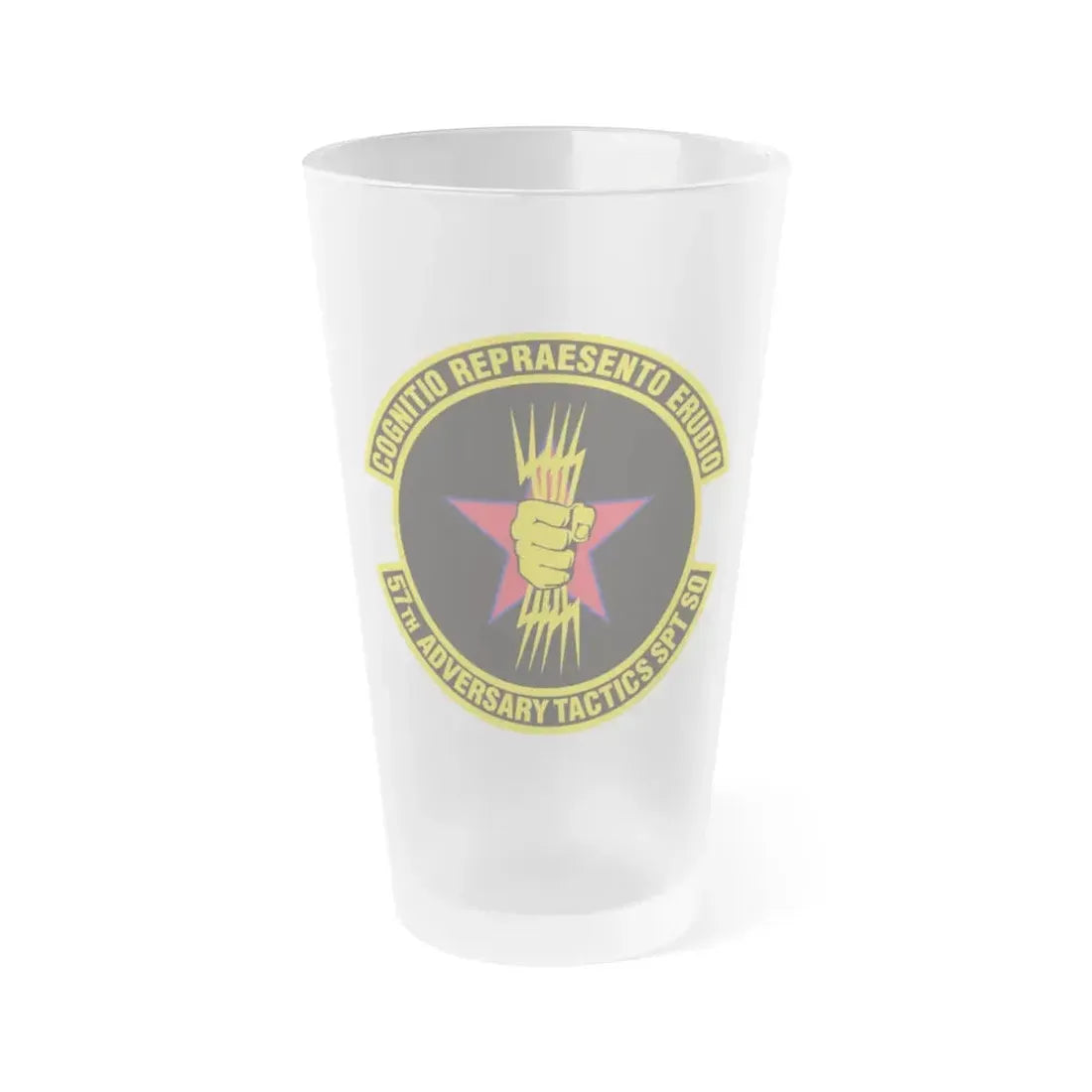 57th Adversary Tactics Support Squadron (U.S. Air Force) Frosted Pint Glass 16oz 16oz Frosted - Go Mug Yourself