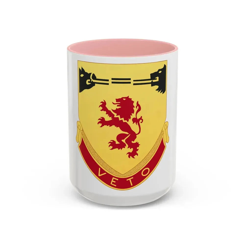 57th Air Defense Artillery Regiment (U.S. Army) Accent Coffee Mug 15oz Pink - Go Mug Yourself