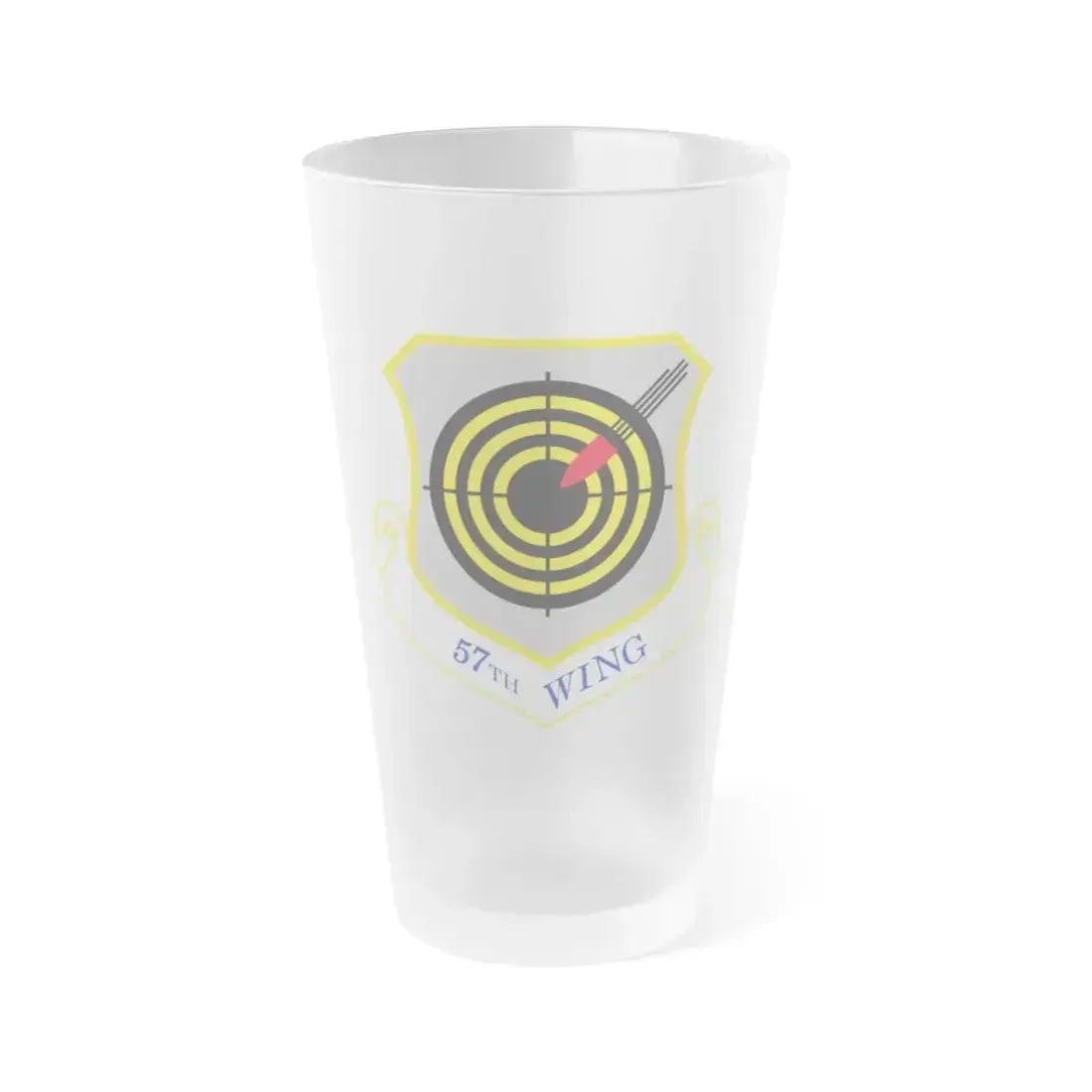 57th Wing (U.S. Air Force) Frosted Pint Glass 16oz 16oz Frosted - Go Mug Yourself