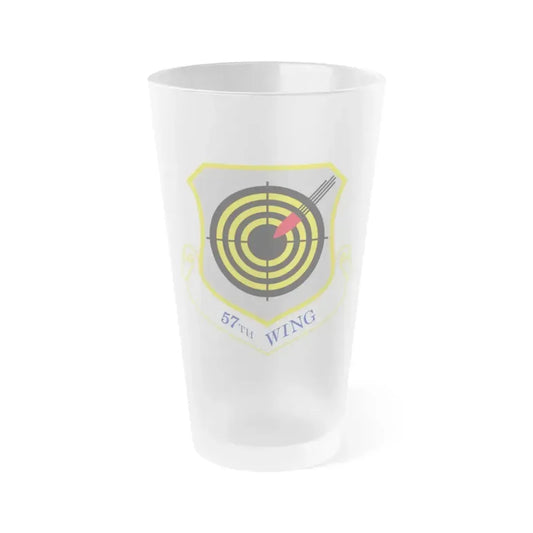 57th Wing (U.S. Air Force) Frosted Pint Glass 16oz 16oz Frosted - Go Mug Yourself