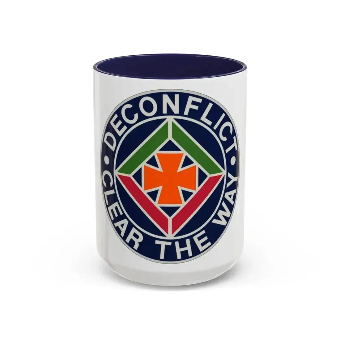 58 Air Traffic Control Battalion (U.S. Army) Accent Coffee Mug 15oz Navy - Go Mug Yourself