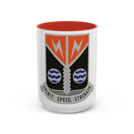 58 Signal Battalion (U.S. Army) Accent Coffee Mug 15oz Red - Go Mug Yourself