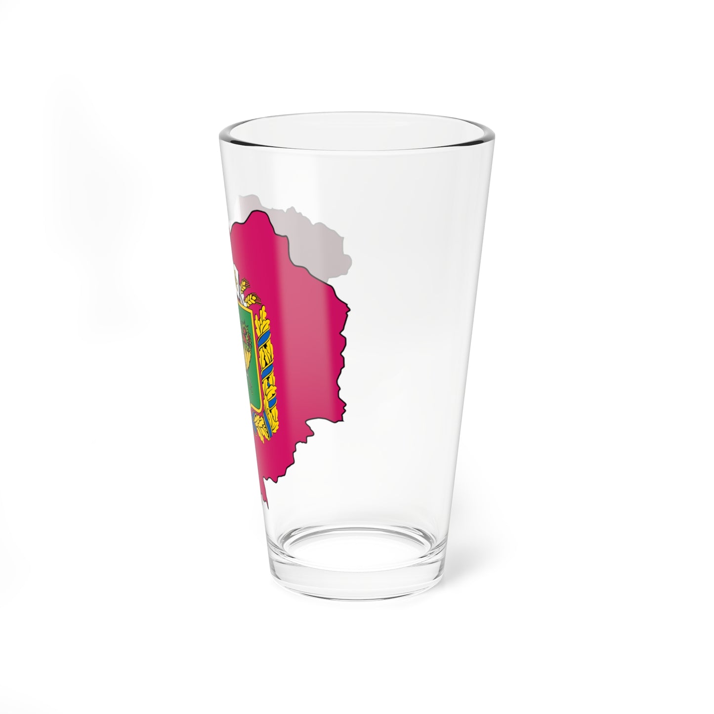 Flag-map of Kharkiv Oblast variant (Ukraine) Pint Glass 16oz