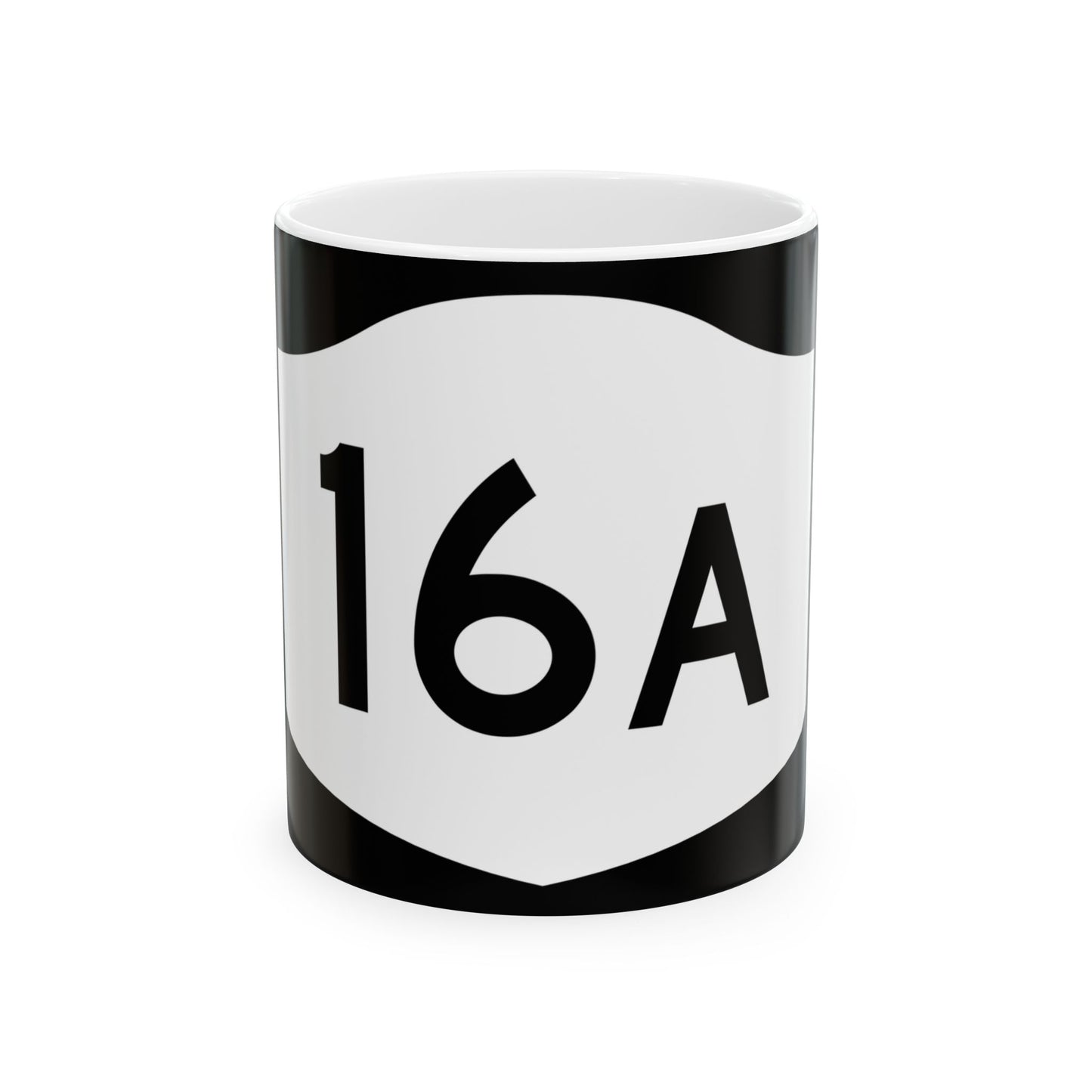 NY-16A (New York) (Road Sign) White Coffee Mug