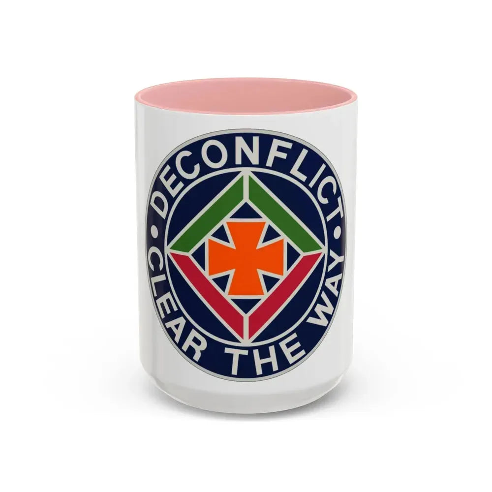 58th Air Traffic Control Battalion (U.S. Army) Accent Coffee Mug 15oz Pink - Go Mug Yourself