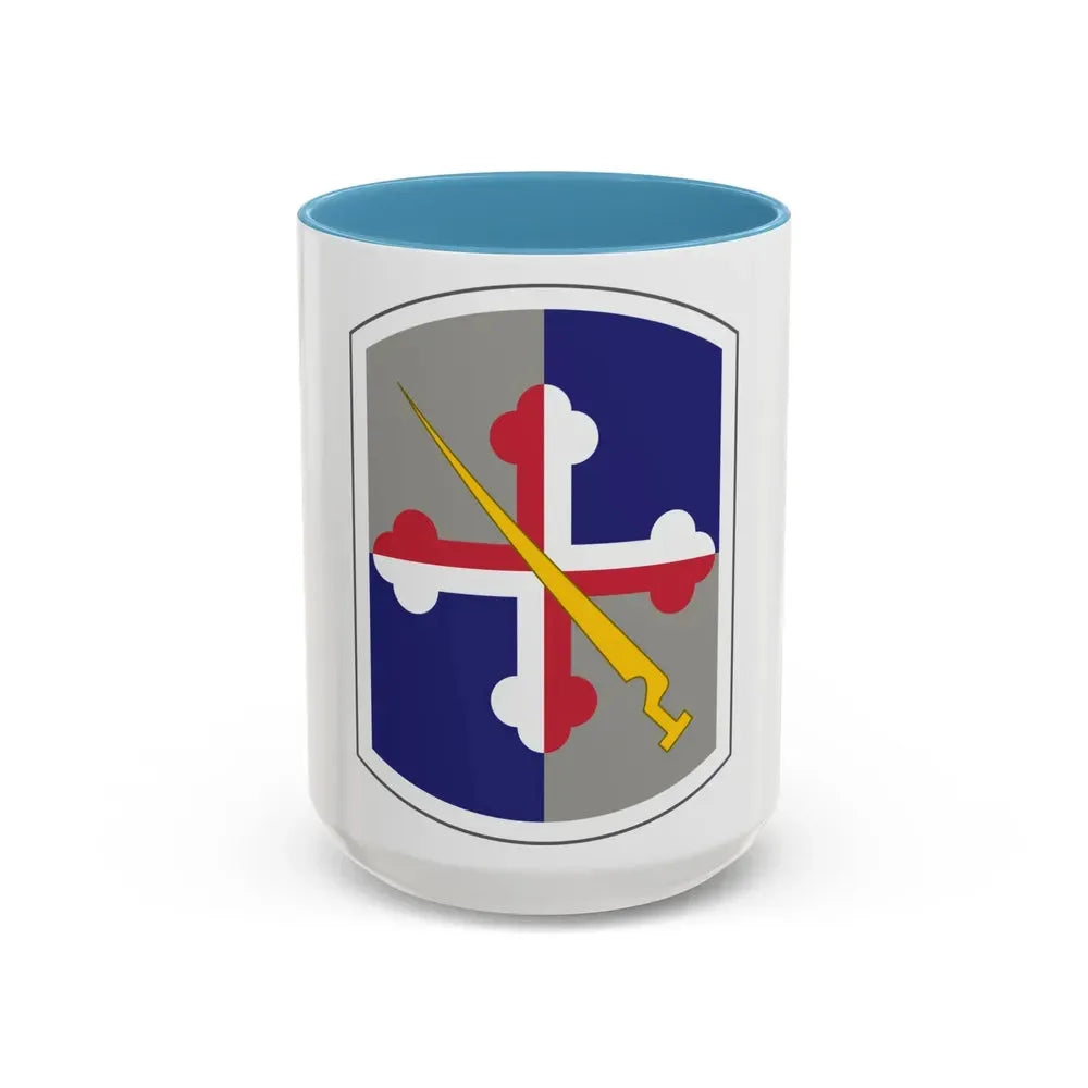 58th Infantry Brigade SSI (U.S. Army) Accent Coffee Mug 15oz Light Blue - Go Mug Yourself