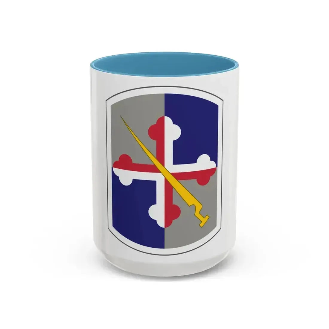 58th Infantry Brigade SSI (U.S. Army) Accent Coffee Mug 15oz Light Blue - Go Mug Yourself