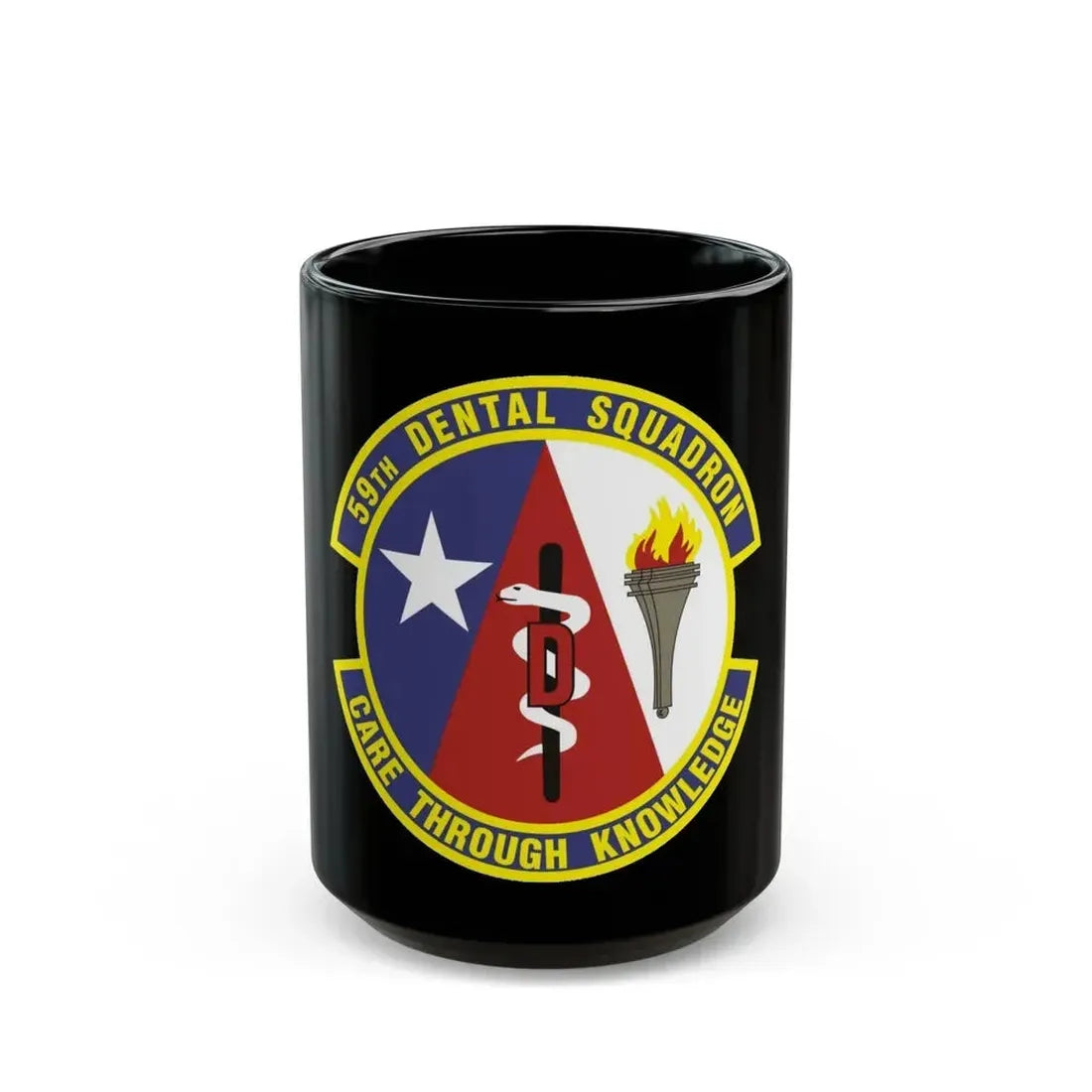 59 Dental Squadron AETC (U.S. Air Force) Black Coffee Mug 15oz - Go Mug Yourself