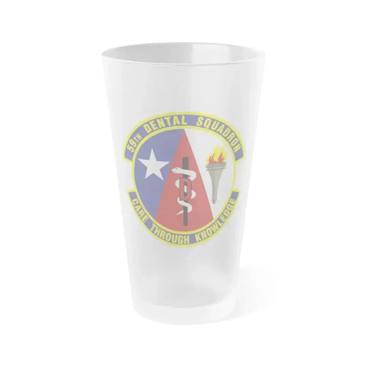 59 Dental Squadron AETC (U.S. Air Force) Frosted Pint Glass 16oz 16oz Frosted - Go Mug Yourself