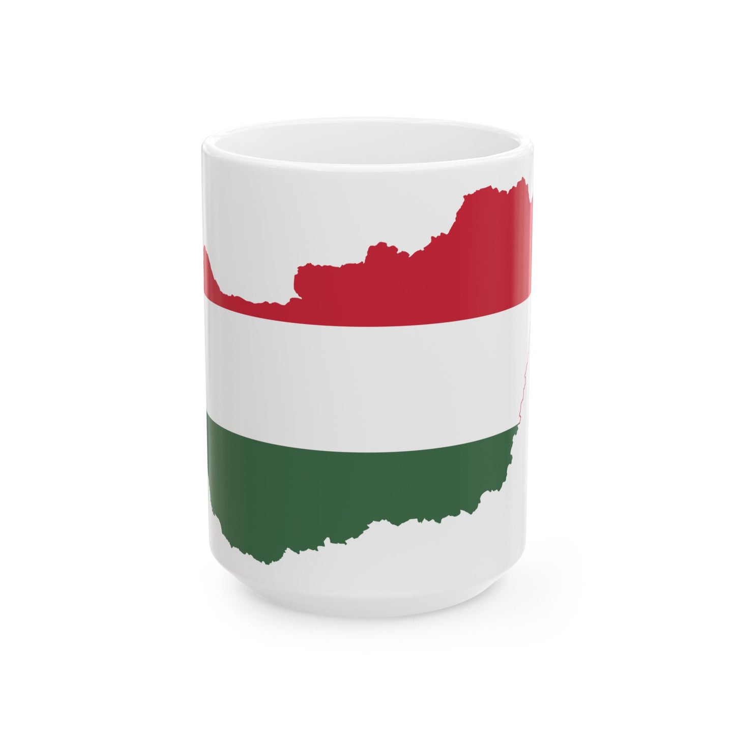 Flag-map of Hungary (Hungary) White Coffee Mug