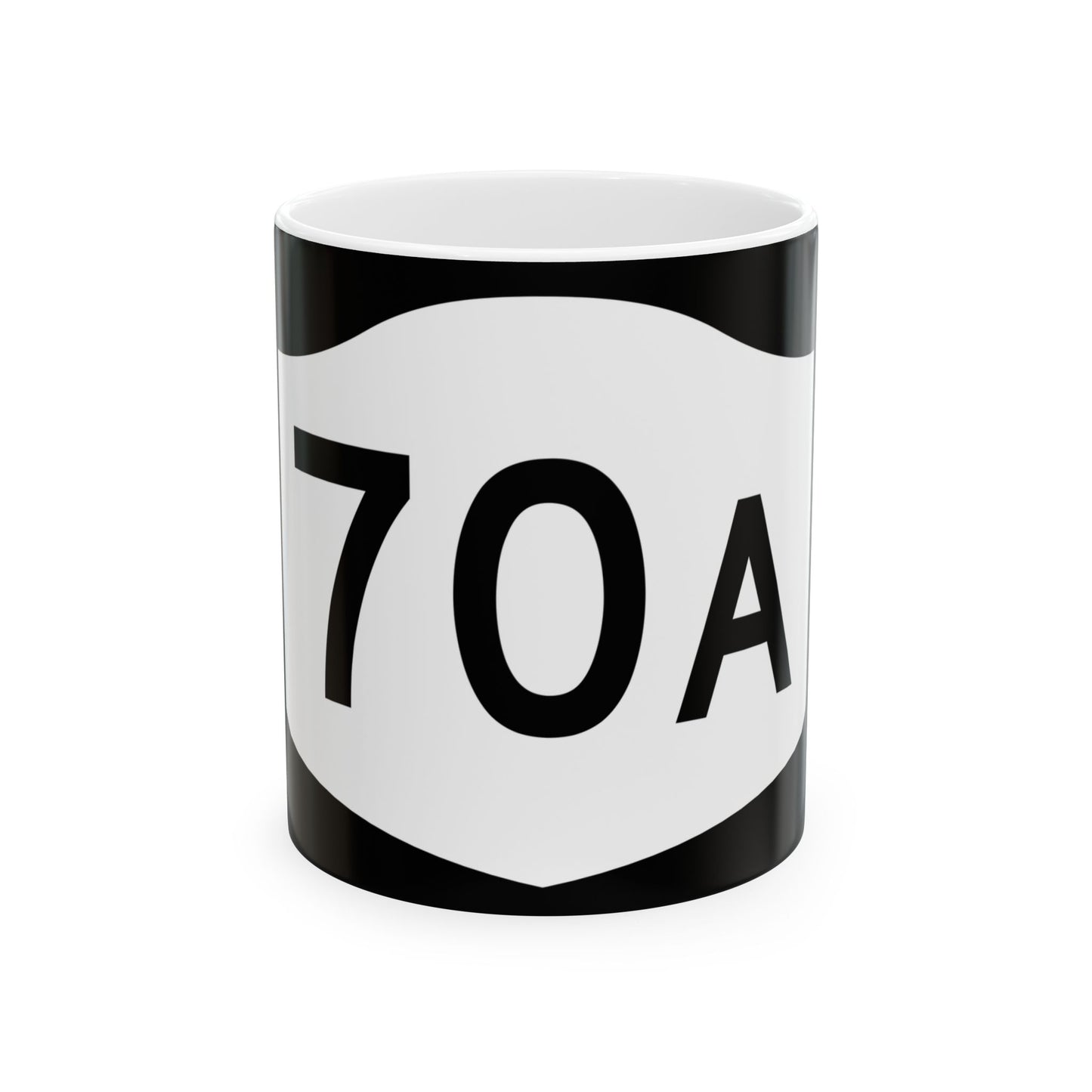 NY-70A (New York) (Road Sign) White Coffee Mug