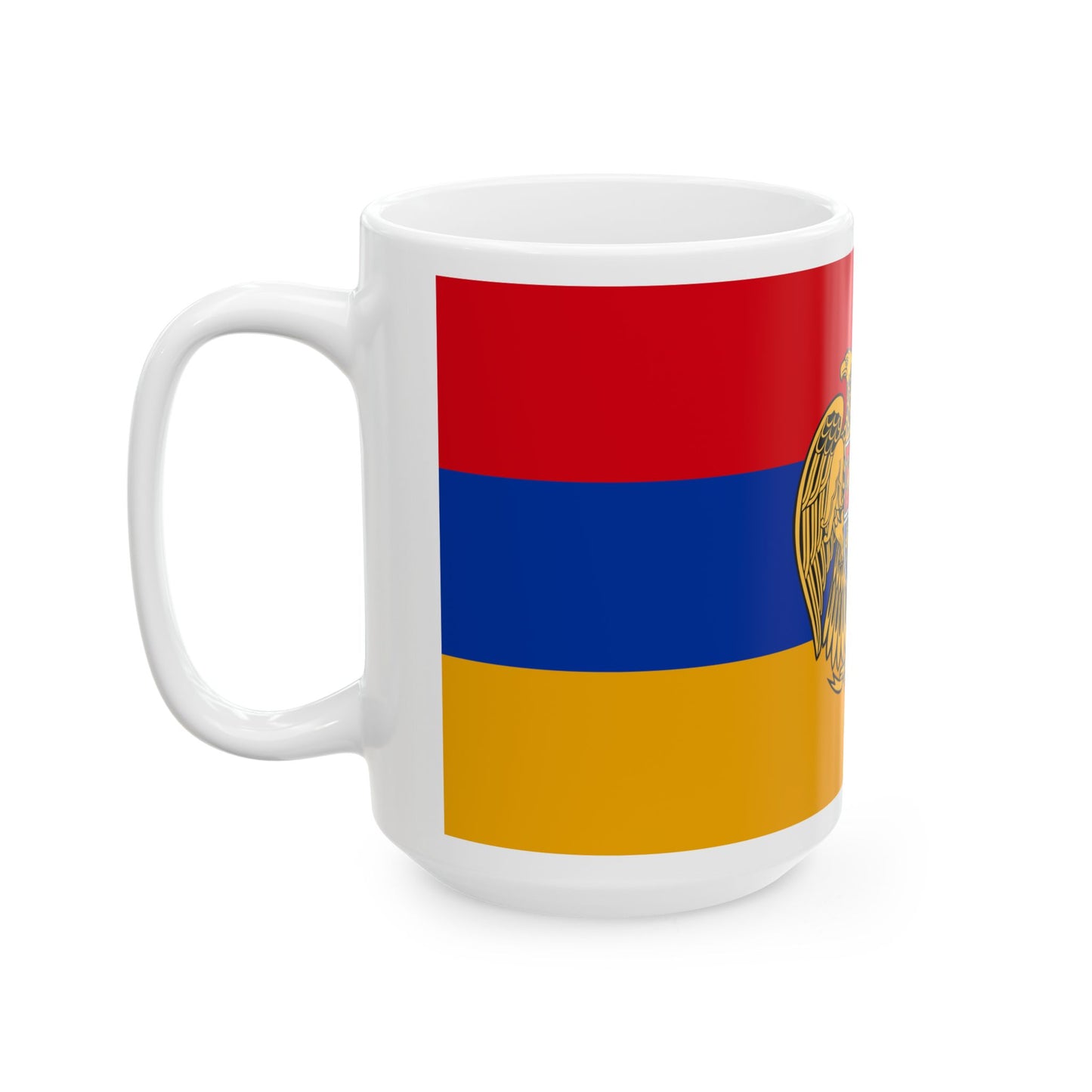Flag of Armenia - Coat of Arms (Armenia) White Coffee Mug