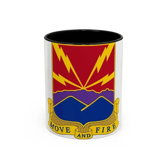 593rd Field Artillery Battalion (U.S. Army) Accent Coffee Mug 11oz Black - Go Mug Yourself