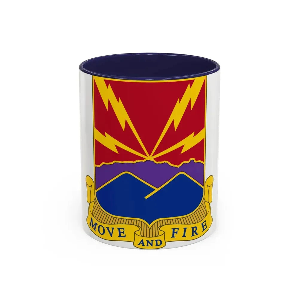 593rd Field Artillery Battalion (U.S. Army) Accent Coffee Mug 11oz Navy - Go Mug Yourself