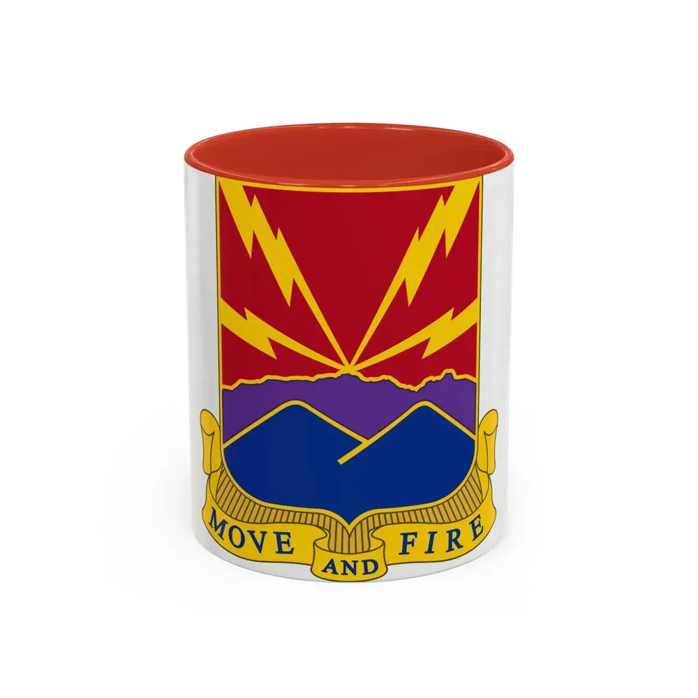 593rd Field Artillery Battalion (U.S. Army) Accent Coffee Mug 11oz Red - Go Mug Yourself