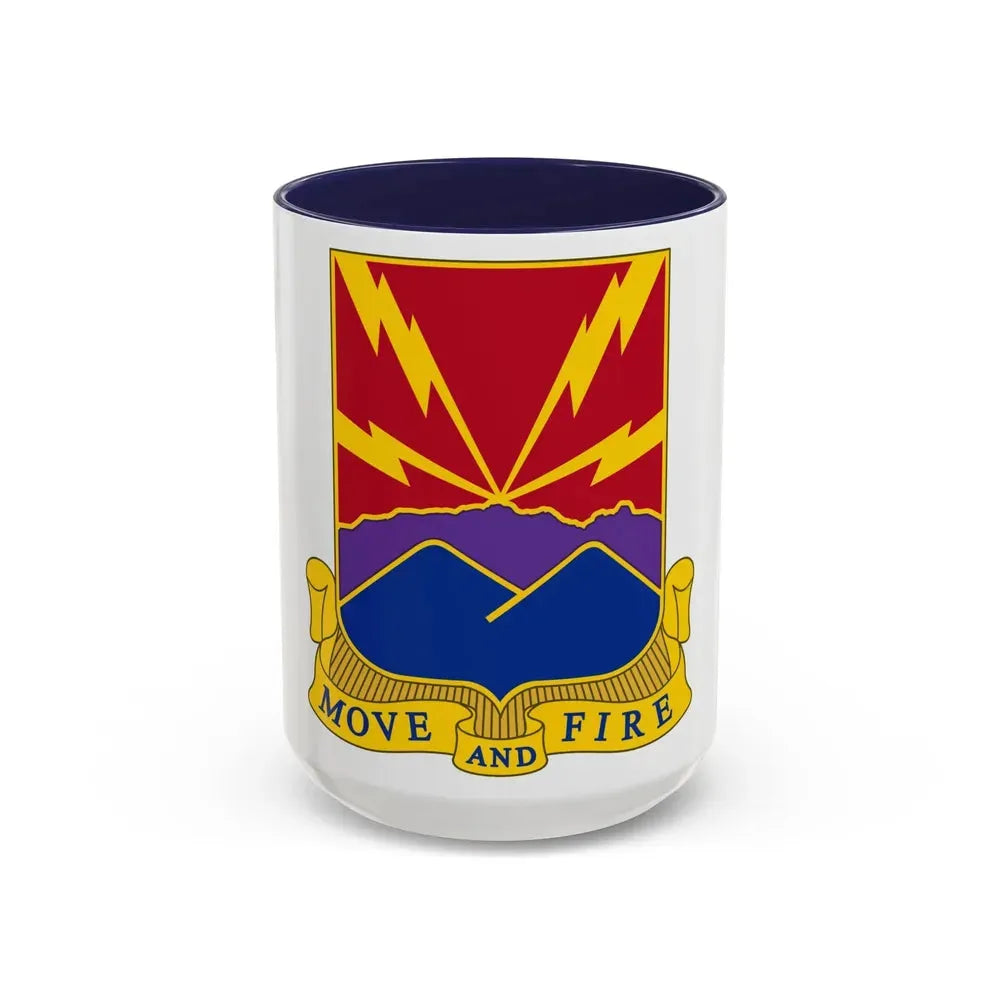593rd Field Artillery Battalion (U.S. Army) Accent Coffee Mug 15oz Navy - Go Mug Yourself