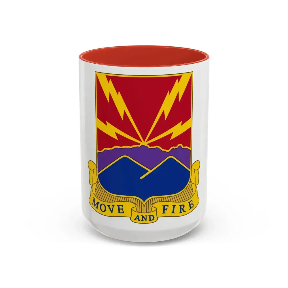 593rd Field Artillery Battalion (U.S. Army) Accent Coffee Mug 15oz Red - Go Mug Yourself
